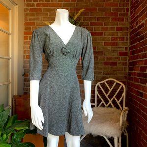 1990s Nicole Elizabeth Abstract Print Dress